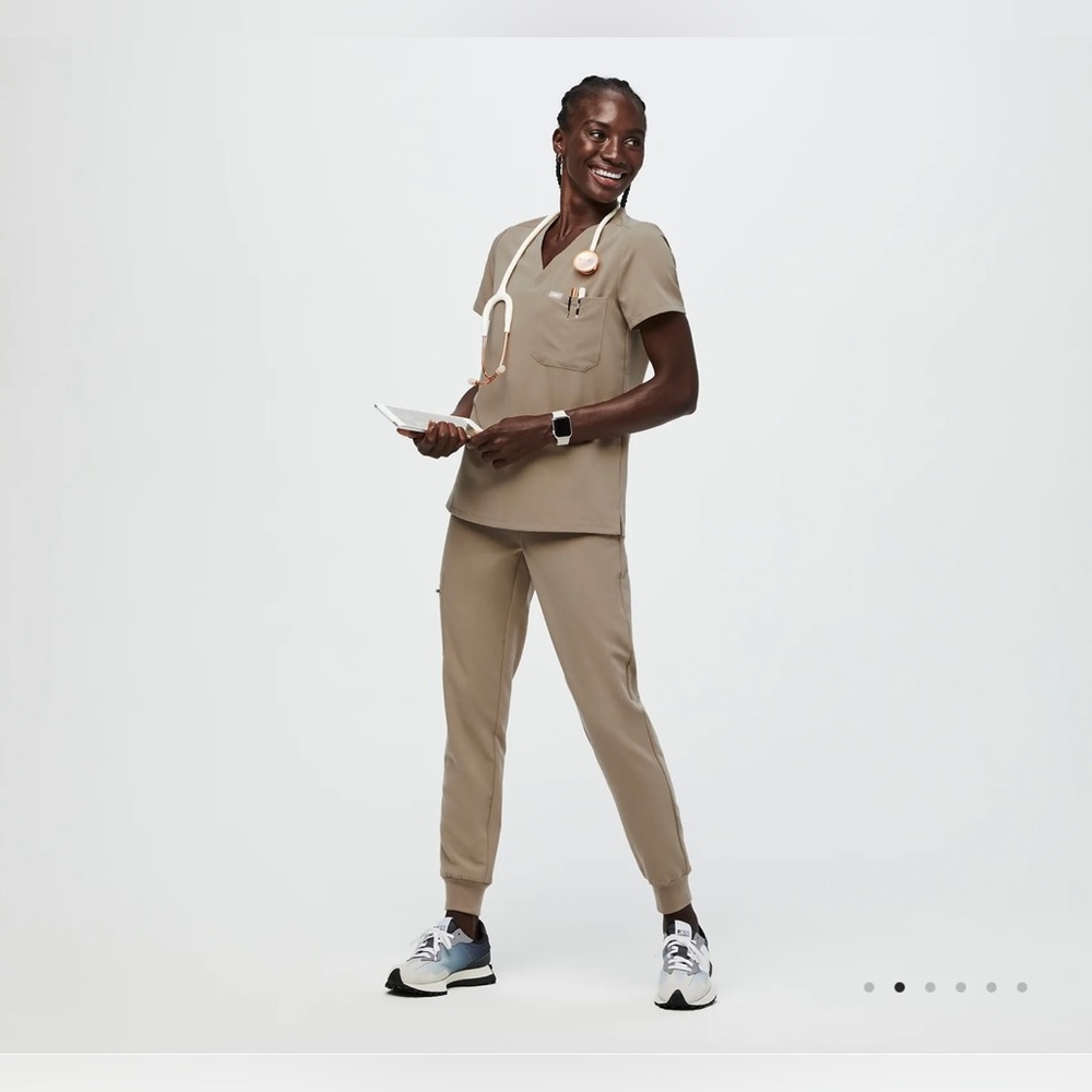 Women's Latte Catarina Scrub Top and joggers